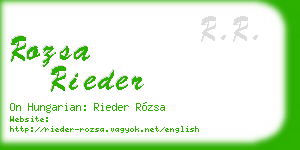 rozsa rieder business card